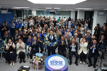 [6·3 강원 지선] 강원특별자치도지사에 우상호 후보 당선 등 더불어민주당, 강원도에서 압승