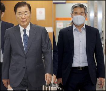 [포토] 사드기밀 유출 공판 출석하는 정의용-정경두