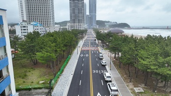 양양군, 주청리 군관리계획도로 4차선으로 개통 ··· 낙산권 관광 교통·보행환경 개선