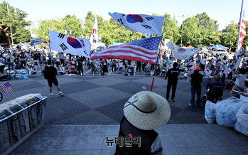 [영상] 19일 맞은 올림픽공원 참정권 집회