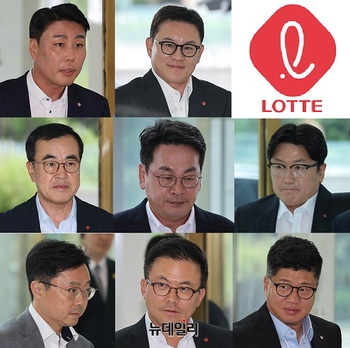 [르포] 굳은 표정·묵묵부답 … 롯데 사장단, 하반기 VCM 집결