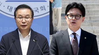 한동훈-이건태 '보완수사권 폐지' 토론 무산 … 韓 "당원 압박에 도망쳤나"